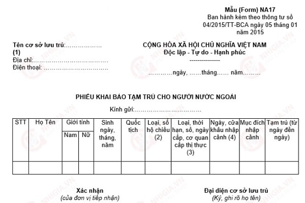 Hướng dẫn thủ tục đăng ký tạm trú cho người nước ngoài A - Z